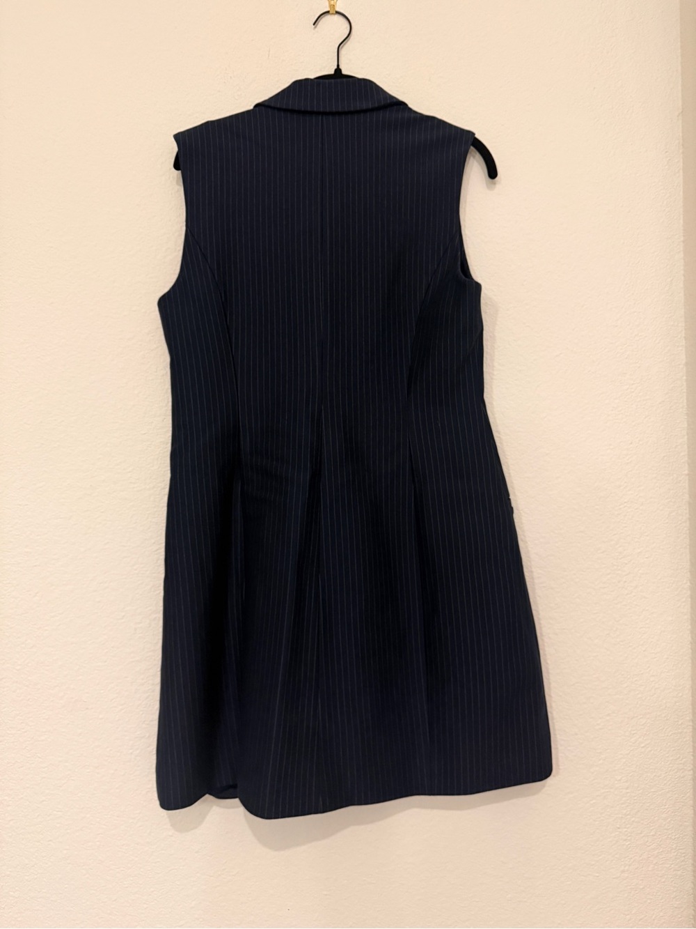 Good American Navy Pinstripe Sleeveless Blazer Dress - Picture 4 of 4